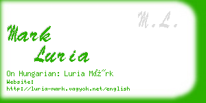mark luria business card